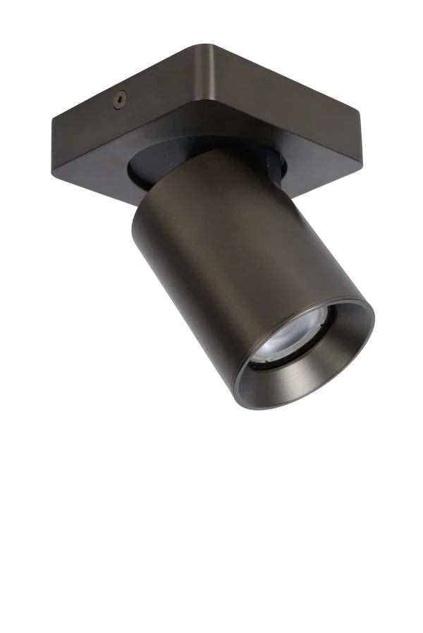 Lucide NIGEL - Spot plafond - LED Dim to warm - GU10 - 1x5W 2200K/3000K - Acier Noir - éteint